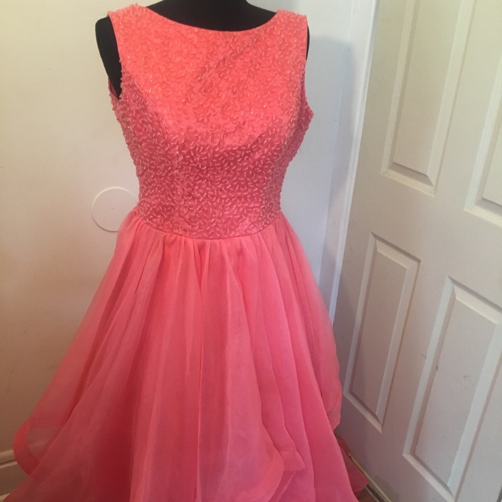 Custom Coral Prom Dress